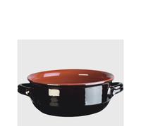 Tegame in Terracotta Smaltata Ø24xh10,2 cm - lt 3,1 peso 1,6 kg No Piombo no Cadmio Linea Terra colore marrone marrone