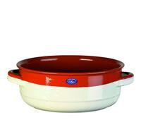 Tegame in Terracotta Smaltata Ø28xh11,4 cm - lt 2,8 peso 2,8 kg No Piombo no Cadmio Colore avorio avorio