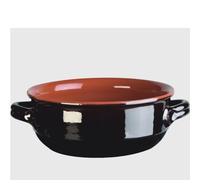 Tegame in Terracotta Smaltata Ø40xh16,5 cm - lt 14 peso 5,5 kg No Piombo no Cadmio Linea Terra Colore marrone marrone