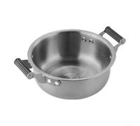 Tegame per pasta a lumaca in acciaio inox 304 con doppio manico, design coreano per una distribuzione uniforme del calore, robusto e ideale per zuppe e ramen, versatile in cucina