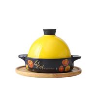 Tegame Terracotta Pentola in argilla a polvere graduale Tagine Pot for cucinare, pentole, casseruole di riso in ad alta temperatura(1.3L tajine)
