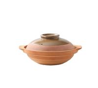 Tegame Terracotta Resistente alle alte temperature Bocca poco profonda Casseruola di argilla Pentola for stufato riso Forno for bordi Carbonio(26cm)