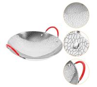 Tegame Wok Padella Pentola Con Coperchio in Acciaio Inossidabile