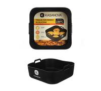 Teglia 18,6x18,6 cm silicone per friggitrice ad aria nera