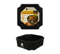 KASANOVA Teglia 21x21 cm silicone per friggitrice ad aria nera