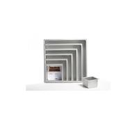 Decora Teglia Professionale 0062608 35x35x10 cm Quadrata Alluminio Anodizzata