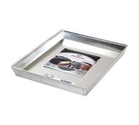 Teglia rettangolare per pizza in alluminio con orlo Professionale Agnelli 30x23