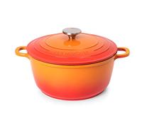Teglia con coperchio, resistente al forno, antiaderente, profonda Dutch Oven - pentola a induzione - pentola per zuppe resistente al forno in alluminio - 4 l, 24 cm, arancione, Di Nuovva