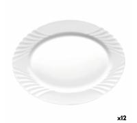 Teglia da Cucina Bormioli Rocco Ebro Ovale Bianco Vetro [36 cm] [12 Unità]