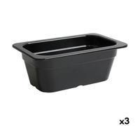 Inde Piatto da cucina nero 26,5 x 16,2 x 10 cm (3 unità)