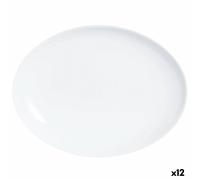 Teglia da Cucina Luminarc Diwali Ovale Bianco Vetro [33 x 25 cm] [12 Unità]
