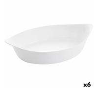 Teglia da Cucina Luminarc Smart Cuisine Ovale Bianco Vetro 6 Unità 38 x 22 cm
