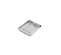 Teglia da forno con cremagliera Cookie Sheet Teglia da forno con griglia di raffreddamento Facile da pulire 304Stainless Steel Texture Cookie Pan Set Antiaderente
