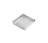 Teglia da forno con cremagliera Cookie Sheet Teglia da forno con griglia di raffreddamento Facile da pulire 304Stainless Steel Texture Cookie Pan Set Antiaderente