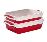 Teglia da forno con manici in silicone antiscottatura set 2 pirofile rosse per m