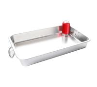 Teglia da Forno e Arrosto con Manici, Vassoio da Portata in Acciaio Inox, Leccarda, Teglia Rettangolare per Alimenti, Teglia Profonda per Hotel in Metallo(60 * 40 * 7cm)