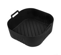 Teglia da forno in silicone compatibile con friggitrici ad aria COSORI 6 2L e NA230, accessorio resistente al calore per varie attività di cottura con friggitrice ad aria (nero)