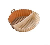 Teglia da forno in silicone resistente al calore con design divisorio con due sezioni, non facciata per cuocere torte, biscotti, muffin e friggitrice ad aria (A)