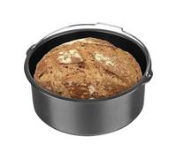 Teglia da forno per friggitrice ad aria, 17,5 cm, teglia per pizza, tortiera, in acciaio al carbonio, antiaderente, rotonda, accessorio da cucina resistente al calore per uso alimentare, per cucinare