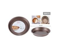 TEGLIA DA FORNO PER TORTE DOLCI CROSTATE STAMPO IN ACCIAIO TORTIERA 24.5CM 98674