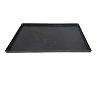 Teglia da Forno Professionale in Lamiera Blu 60x40x2 cm - Made in Italy - Resistente fino a 250°C - Pareti dritte Bordo Arrotondato e base rinforzata