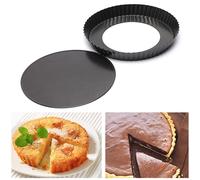 Teglia da forno teglia per torte 1 pz 22,03 cm teglia da forno nera flan scanal