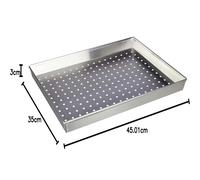 Teglia da forno per Pizza pane forata Professionale rettangolare cm 45x35 H3 in