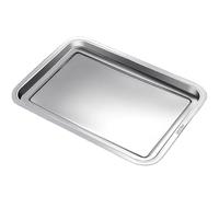 Teglia Forno Rettangolare per Pizza, Vassoio da Portata per Biscotti in Acciaio Inox per Teglie da Forno, Leccarda in Metallo, Leccarda per Olio, Facile da Pulire(40x30x2 cm/16x12x1 in)
