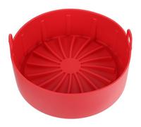 Teglia in Silicone Rossa Due Manici, per Cottura Uniforme | Riutilizzabile, Facile da Impugnare, per Verdure al Vapore, Barbecue e Cucine di Hotel e Ristoranti