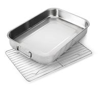 Teglia inox griglia reversibile 40x32x7,5 cm