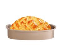 Teglia ovale per torte, vaschetta ovale non in piedi, per casa, cucina e panetteria, padella per pane, stampi da forno. Questa forma unica è progettata per un riscaldamento uniforme per forno