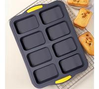 Teglia Pagnotta Silicone 8 Cavità Struttura Metallo Teglia Antiaderente per Pan