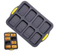 Teglia Pagnotta Silicone 8 Cavità Struttura Metallo Teglia Antiaderente per Pan