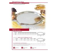 Teglia Per Farinata diametro diametro 60 cm - Peso 5,1 kg in rame martellato a Mano, per essere adatta ai forni a legna il fondo è più spesso Linea Traditional rame