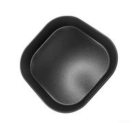 Teglia per friggitrice ad aria in acciaio al carbonio, 20 cm, nera | Per acciaio al carbonio premium, senza rivestimento, distribuzione uniforme del calore, 20 cm quadrati