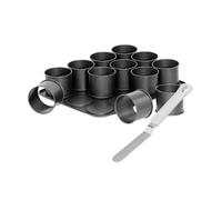 Teglia per mini torte e spatola per glassa ZENKER - Nero metallizzato