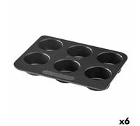 Teglia per Muffin Pyrex Magic Nero 24 x 18 x 3 cm [6 Unità]