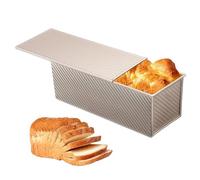 Teglia per Pane con Coperchio | Acciaio al Carbonio Antiaderente a Facile Rilascio,per Pane da Sandwich e Teglie da Plumcake - adatto a Cucina Sala da Pranzo Ristorante Panetteria Caffetteria