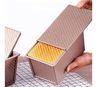Teglia per Pane con Coperchio, Stampo per Pane Tostato Antiaderente, , Per fare il pane, Pane Toast Ondulato Stampo, Torte e Toast