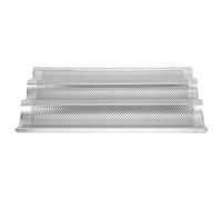 Teglia Per Pane Francese a 3 Scanalature, Teglia Per Pane Durevole E Sicura in Acciaio Inossidabile con Fori Per Perdite Teglia Per Baguette Antiaderente Per Cucina