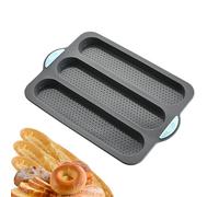 Teglia per pane francese - Teglia in silicone di commerciale, stampo per 24x34,5 cm per cuocere pa ne e dolci | Forma flessibile per pane, rivestimento da forno adatto al forno per,