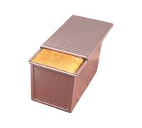 Teglia per Pane - Teglia per Pane, Scatola per Ondulato in Acciaio al Carbonio Resistente con Coperchio, Stampo per Torta Riutilizzabile Resistente al Calore per Toast per Dessert Fatti in Casa