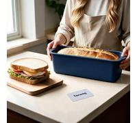 Teglia per panini con telaio per la cottura: 1,4 kg di lunghezza in | Teglia grande per pane Pullman, 36 x 13,5 x 11,5 cm, antiaderente, profonda, per torte fatte in casa, pane tostato, banana