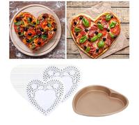 Teglia per pizza a cuore Rivestimento superficiale Piatto fai da te Regali di