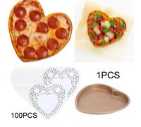 Teglia per pizza a forma di cuore che serve teglia in acciaio al carbonio