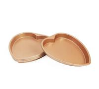 Teglia per pizza a forma di cuore Stampo per torte antiaderente Teglia per pizza a forma di cuore Teglia per torte 8” Set di 2