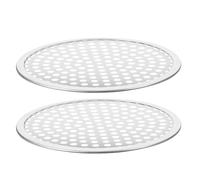 Teglia per pizza in acciaio da 2 pezzi per griglia: teglia rotonda antiaderente
