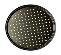 Teglia Per Pizza,Pizza Pan 26/28 / 32 centimetri Carbon Steel Non-stick pizza Pietre vaschetta di cottura della passerella a rete vassoio Pizza Pan Piatto Piatti Bakeware Strumenti(32cm)