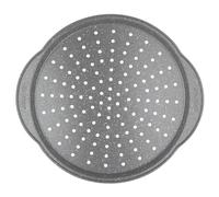 Salter Teglia per pizza Marblestone da 37 cm con manici - Antiaderente, senza PFOA, fondo forato per una cottura uniforme, utilizzabile in forno fino a 220°C, acciaio al carbonio, grigio