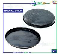 Teglia Per Pizza Tonda in Lamiera Blu Cerutti Inox Varie Dimensioni